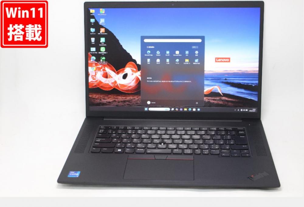 ゲーミングPC 中古 16型 Lenovo ThinkPad P1 Gen4 Windows11 8コア 第11世代 i7-11800H 32GB NVMe 512GB-SSD NVIDIA RTX A2000 カメラ 無線Wi-Fi6 Office付き 中古パソコン 管:0900v