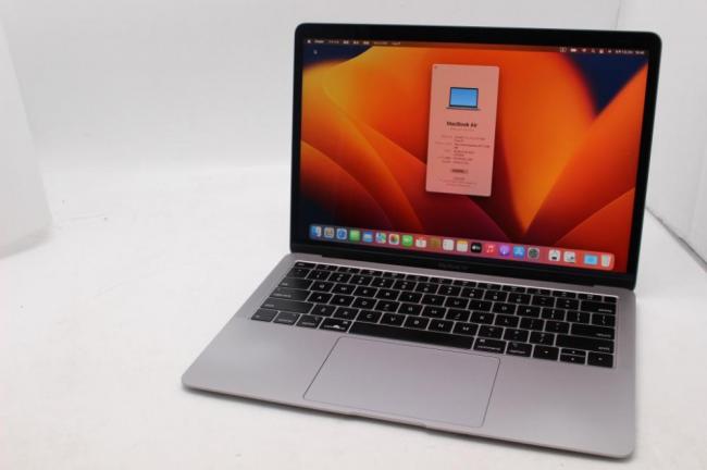 中古良品 2K対応 13.3型 Apple MacBook Air A1932 (Late-2019) macOS Ventura 13.0(正規Win11追加可) 八世代 i5-8210Y 16GB NVMe 256GB-SSD カメラ 無線 中古パソコン