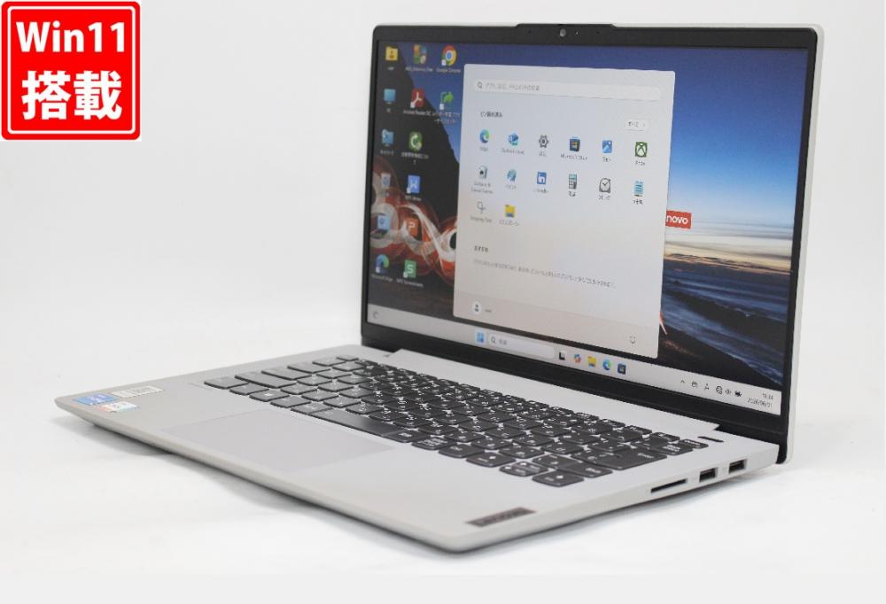 充放電回数62回 中古美品 フルHD 14型 Lenovo Ideapad 5 14ITL05 Windows11 第11世代 i5-1135G7 8GB NVMe 256GB-SSD カメラ 無線 Office付き 中古パソコン 管:1079r