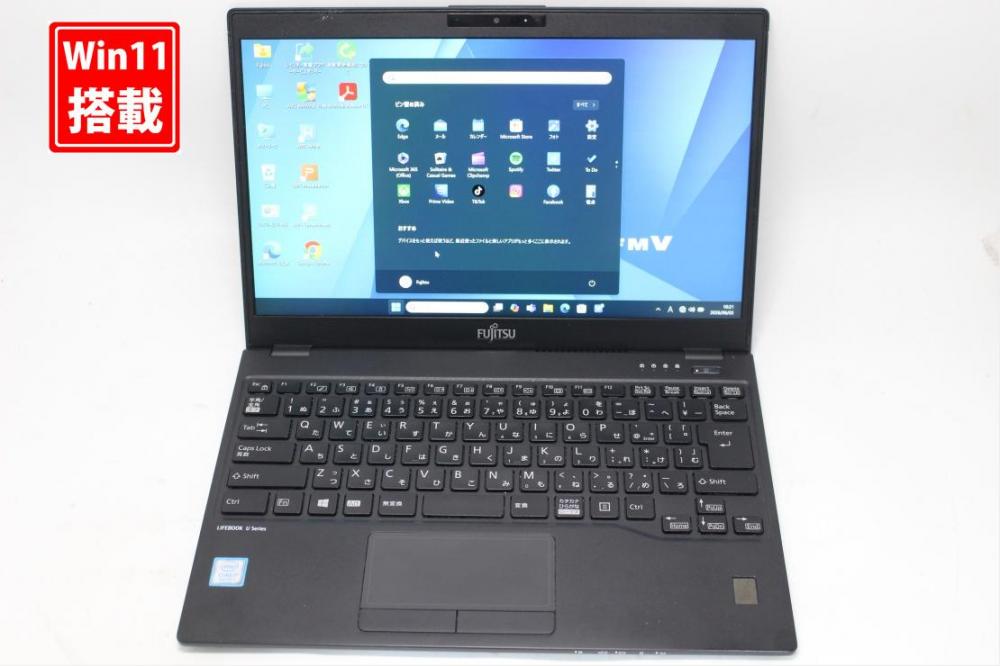 中古 フルHD 13.3型 Fujitsu LIFEBOOK U939A Windows11 第8世代 i7-8665u 8GB 512GB-SSD カメラ 無線 Office付き 中古パソコン 管:0945s