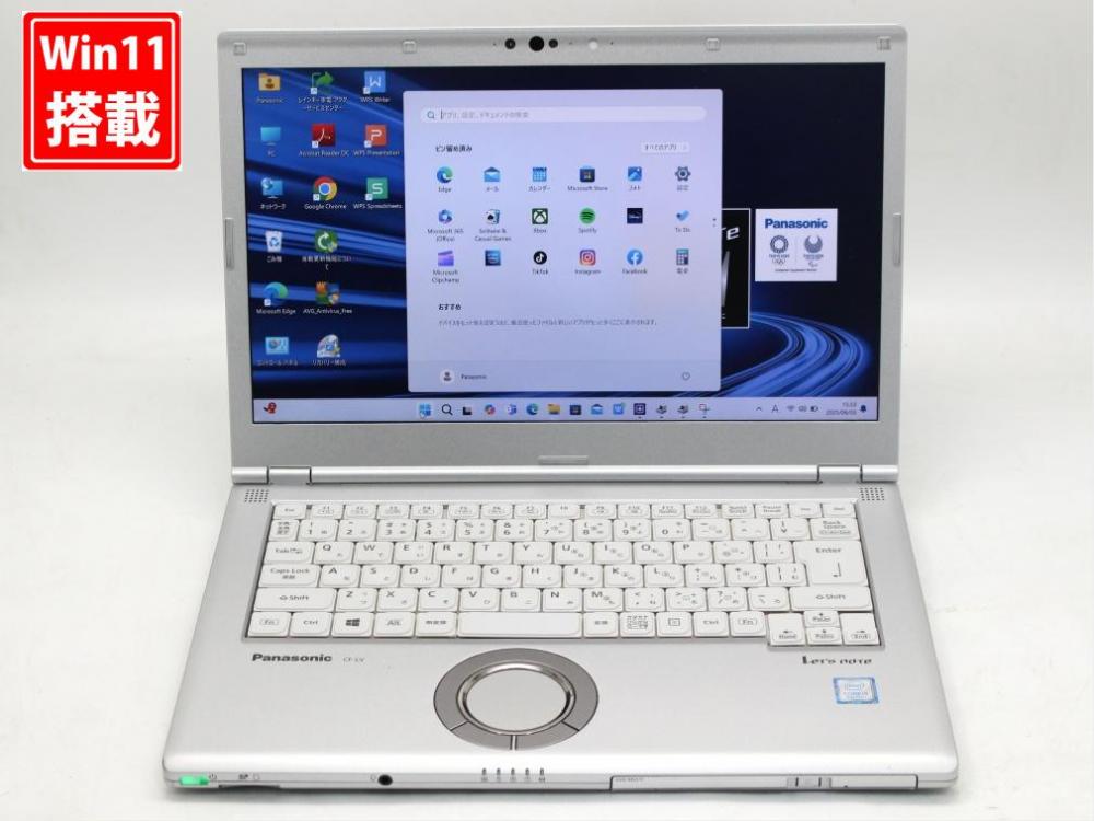 良品 フルHD 14型 Panasonic CF-LV7HD4VS Windows11 八世代 i5-8250U 8GB 256GB-SSD カメラ 無線 Office付 中古パソコン 税無 管:1511s