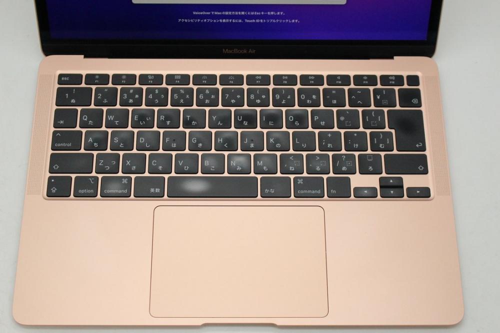  充放電回数41回  良品 2K対応 13.3型 Apple MacBook Air A2179 (2020年) ピンクゴールド macOS Monterey(正規Win11追加可) 10世代 i3-1000NG4 8GB 256GB-SSD カメラ 無線 中古パソコン