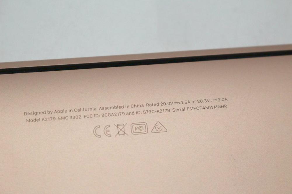  充放電回数41回  良品 2K対応 13.3型 Apple MacBook Air A2179 (2020年) ピンクゴールド macOS Monterey(正規Win11追加可) 10世代 i3-1000NG4 8GB 256GB-SSD カメラ 無線 中古パソコン