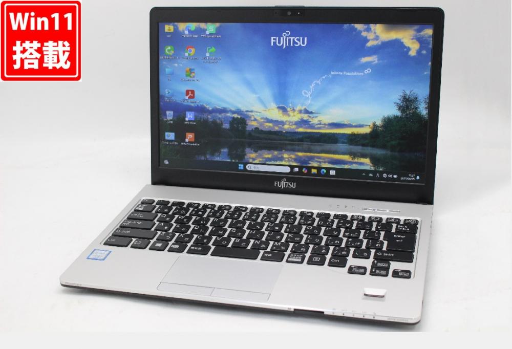中古美品 フルHD 13.3型 Fujitsu LIFEBOOK S938B Windows11 八世代 i5-8350U 8GB 256GB-SSD 無線 Office付 中古パソコン 税無 管:1868w