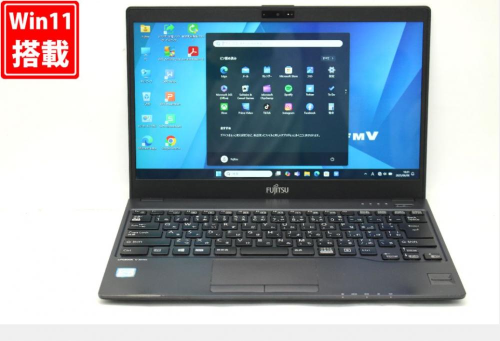 中古良品 フルHD タッチ 13.3型 Fujitsu LIFEBOOK U938S Windows11 八世代 i5-8350U 8GB 128GB-SSD カメラ 無線 Office付 中古パソコン 管:1045v