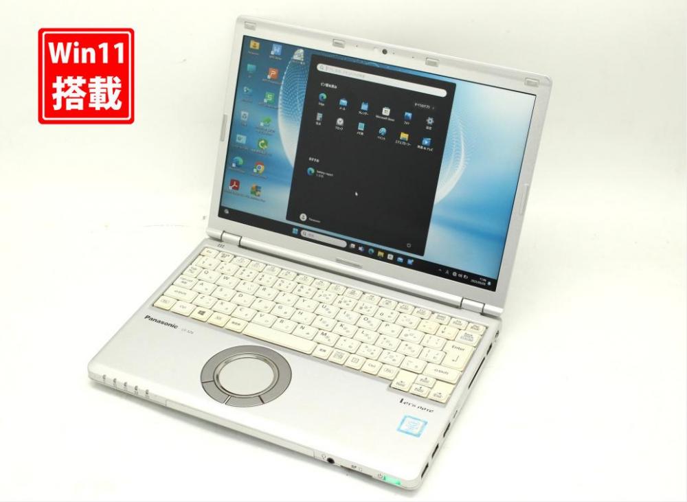 良品 フルHD対応WUXGA 12.1型 Panasonic Let's note CF-SZ6Z Windows11 七世代 i7-7600u 16GB 512GB-SSD カメラ 無線 Office付 中古パソコン 管:1040s