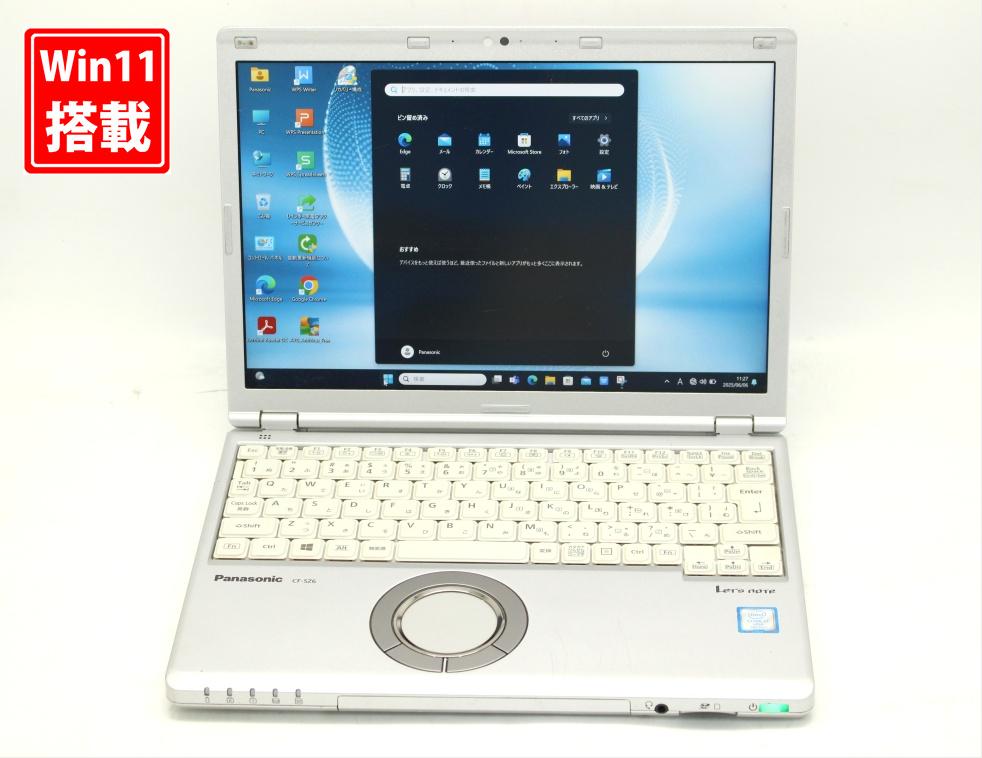 良品 フルHD対応WUXGA 12.1型 Panasonic Let's note CF-SZ6Z Windows11 七世代 i7-7600u 16GB 512GB-SSD カメラ 無線 Office付 中古パソコン 管:1124s
