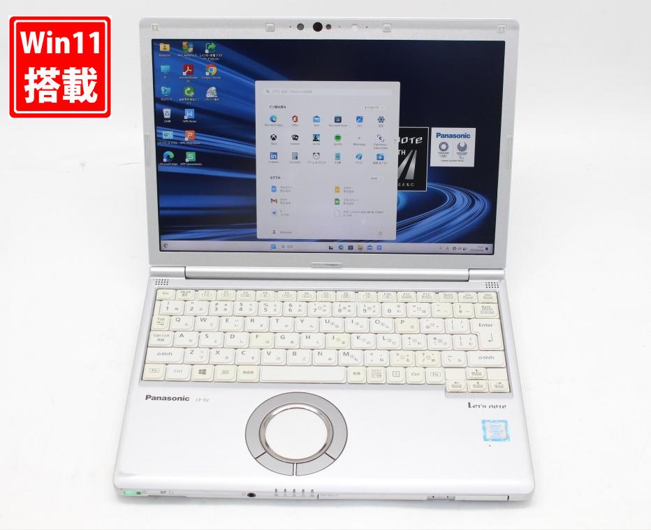 中古良品 フルHD 12.1型 Panasonic Let's note CF-SV7UFKVS Windows11 八世代 i7-8650u 16GB 512GB-SSD カメラ 無線 Office付 中古パソコン 管:1644s