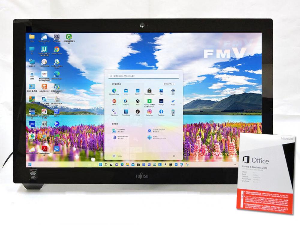  美品 フルHD タッチ 21.5型液晶一体型 Fujitsu ESPRIMO WH77/M Blu-ray Windows11 四世代 i7-4702MQ 8GB 2000GB カメラ 無線 Microsoft Office 2013 H&B 中古パソコン