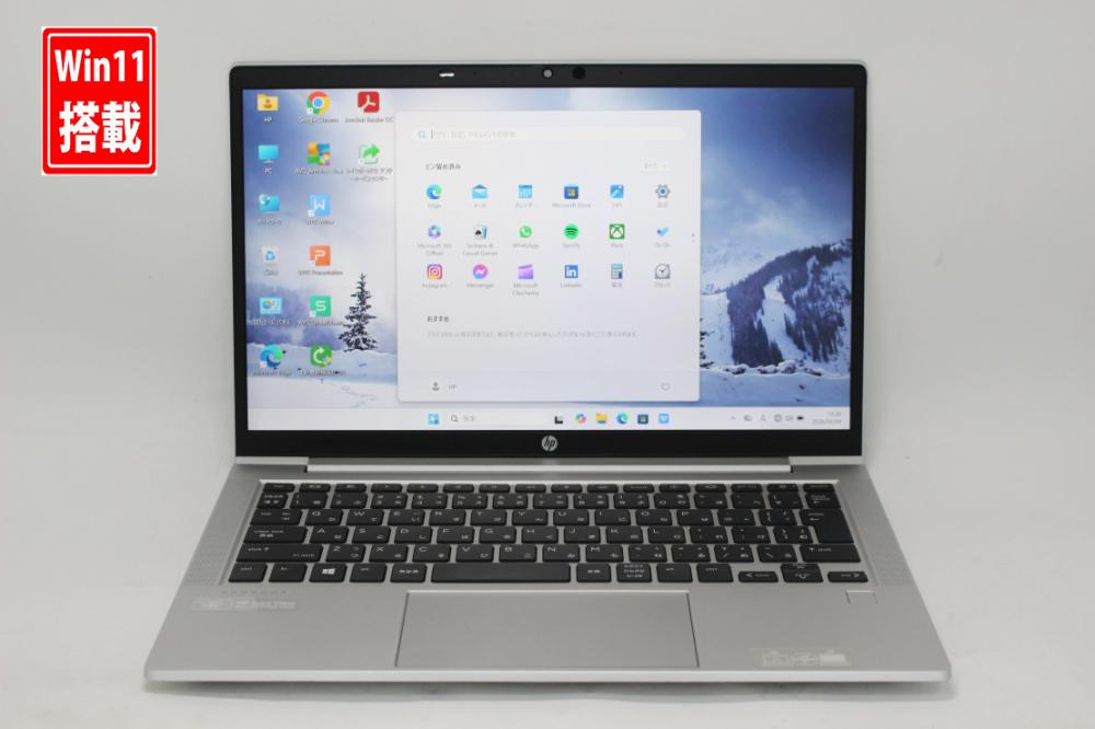 良品 フルHD 13.3型 HP ProBook 635 Aero G7 Windows11 AMD Ryzen 5-4500u 16GB NVMe 256GB-SSD カメラ 無線Wi-Fi6 Office付き 中古パソコン 管:1360k
