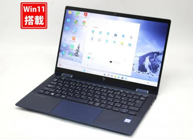 中古良品 フルHD タッチ 13.3型 HP EliteBook Dragonfly Windows11 八世代 i5-8265u 8GB NVMe 256GB-SSD カメラ 無線 Office付 中古パソコン 管:1001s