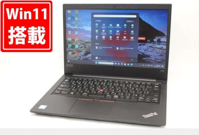 充放電回数24回  良品 14型 Lenovo ThinkPad E490 Windows11 八世代 i5-8265U 8GB NVMe 256GB-SSD カメラ 無線 Office付 中古パソコン 税無 管:1771m