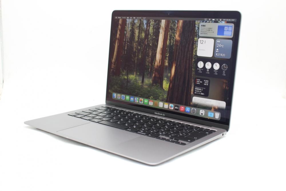 充放電回数15回  美品 2K対応 13.3型 Apple MacBoko Air A2179　グレー macOS 15 Sequoia(正規Win11追加可) 第10世代 i7-1060NG7 16GB NVMe 512GB-SSD カメラ 無線 中古パソコン 管:1008r