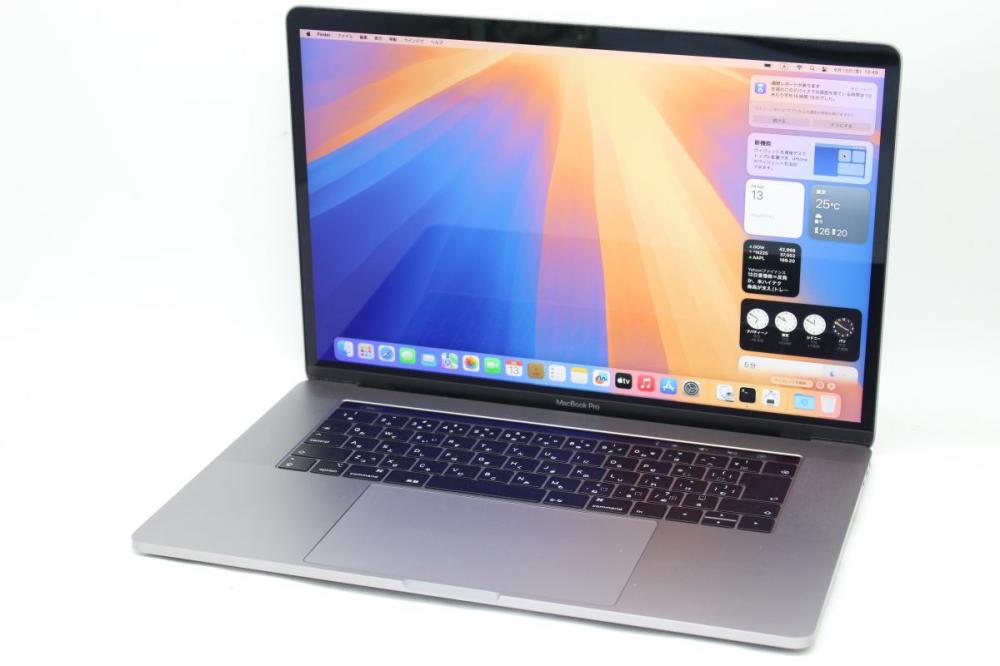ゲーミングPC  充放電回数60回  良品 2.8K対応 15.4型 Apple MacBook Pro A1990 Touch2018 グレー macOS 15 Sequoia  八世代 i7-8850H 16GB NVMe 512GB-SSD Radeon Pro 560X 管:1102h
