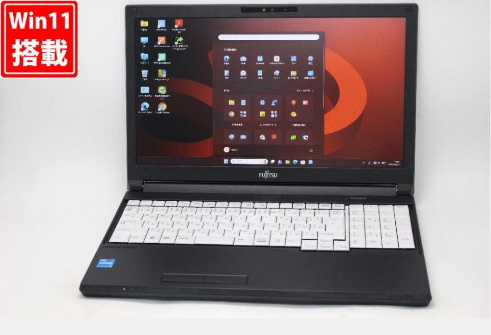中古 フルHD 15.6型 Fujitsu LIFEBOOK A5512KX Windows11 10コア 第12世代 i5-1235U 8GB NVMe 256GB-SSD カメラ 無線Wi-Fi6 Office付き 中古パソコン 管:1344v