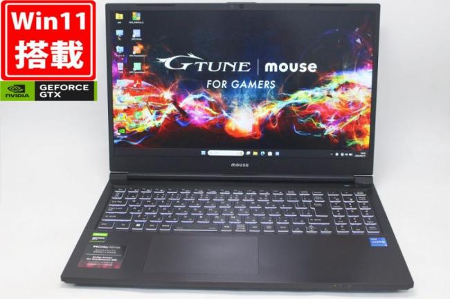ゲーミングPC 使用800時間 良品 フルHD 15.6型 Mouse G-Tune P5-ADLABW11 Windows11 12コア 第12世代 i5-12500H 32GB NVMe 512GB-SSD NVIDIA GeForce GTX 1650 カメラ 無線 Office付き 中古パソ