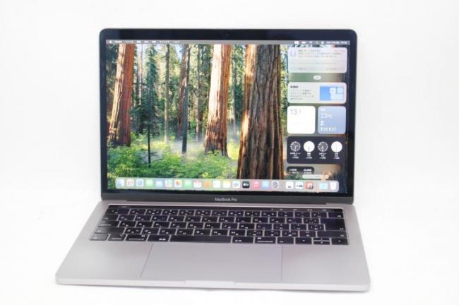 訳有 2K対応 13.3型 Apple MacBook Pro A1989 (Touch Bar 2018)グレー macOS 15 Sequoia(正規Win11追加可) 八世代 i5-8259u 8GB NVMe 256GB-SSD カメラ 無線 中古パソコン 管:0930k