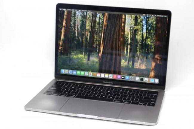 中古 2K液晶 13.3型 Apple MacBook Pro A1989 (TouchBar2019) グレー macOS 15 Sequoia(正規Win11追加可) 第8世代 i7-8569U 16GB NVMe 512GB-SSD カメラ 無線 中古パソコン 管:0935h