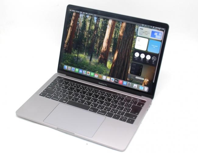 中古美品 2K対応 13.3型 Apple MacBook Mid-2018 A1989 グレー macOS MacOS Sequoia(正規Win11追加可) 八世代 i5-8259u 8GB NVMe 256GB-SSD カメラ 無線 中古パソコン 管:1123s