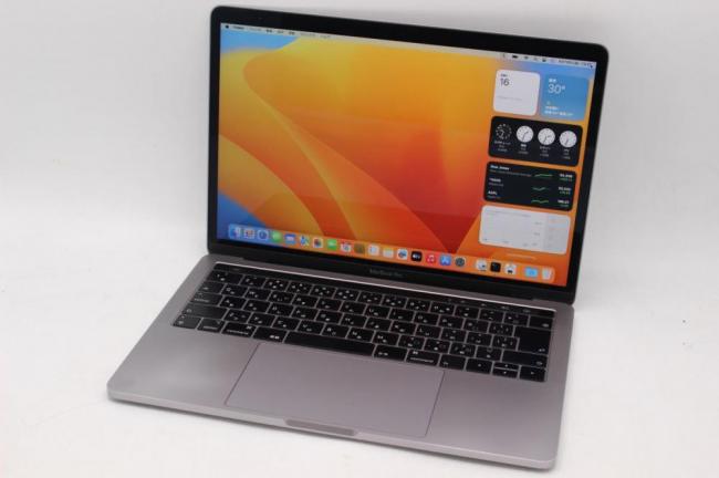 中古 2K対応 13.3型 Apple MacBook Pro A1989 Mid-2018 (Touch Bar) グレー macOS Ventura(正規Win11追加可) 八世代 i7-8559u 16GB NVMe 1TB-SSD カメラ 無線 中古パソコン