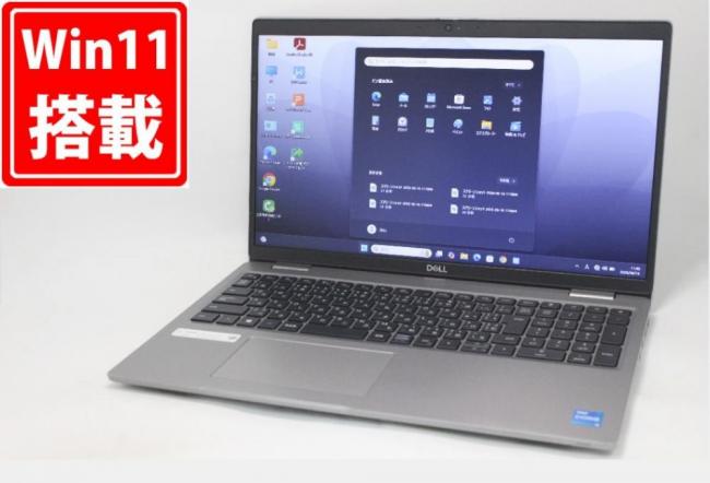 中古 フルHD 15.6型 DELL Latitude 5520 Windows11 第11世代 i5-1145G7 8GB NVMe 256GB-SSD カメラ 無線Wi-Fi6 Office付き 中古パソコン 管:1427m