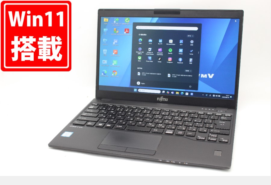 1335時間 中古良品 フルHD 13.3型 Fujitsu LIFEBOOK U939A Windows11 八世代 i5-8365U 8GB 256GB-SSD LTE 無線 Office付 中古パソコン 管:1662m