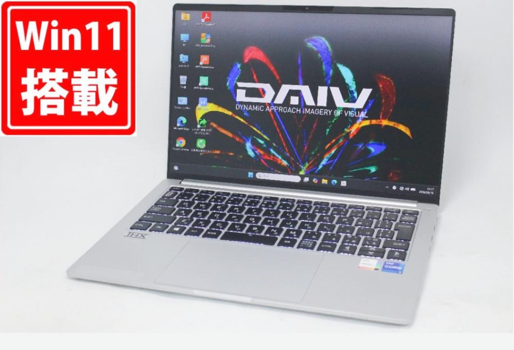 中古 フルHD対応WUXGA 13.3型 Mouse マウスコンピューター DAIV 21104P-TGL Windows11 第11世代 i7-1165G7 32GB NVMe 512GB-SSD カメラ 無線Wi-Fi6 Office付き 中古パソコン 管:1808m