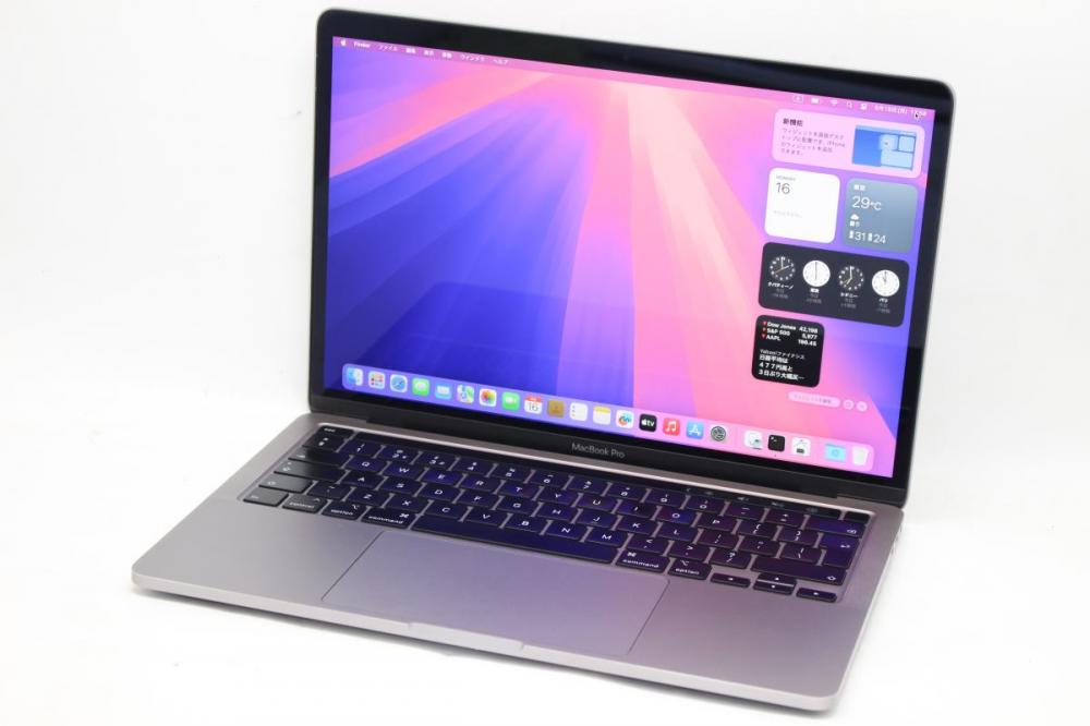 良品 2K対応 13.3型 Apple MacBook Pro A2251 (2020,TouchBar) グレー macOS 15 Sequoia(正規Win11追加可) 第10世代 i7-1068NG7 32GB NVMe 1TB-SSD カメラ 無線 中古パソコン 管:1811h