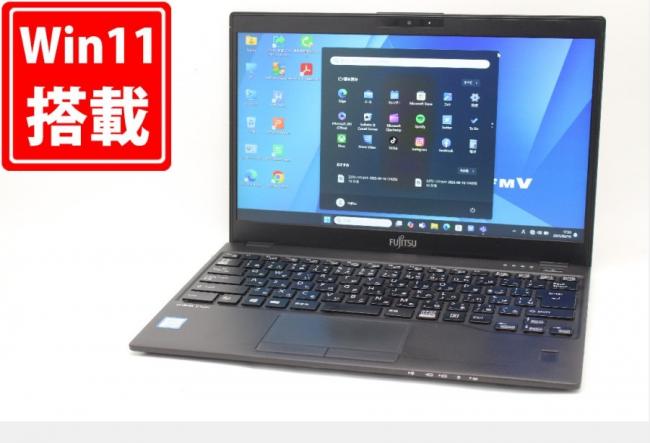 1858時間 中古 フルHD 13.3型 Fujitsu LIFEBOOK U939BX Windows11 八世代 i5-8265U 8GB 256GB-SSD カメラ 無線 Office付 中古パソコン 管:1928m