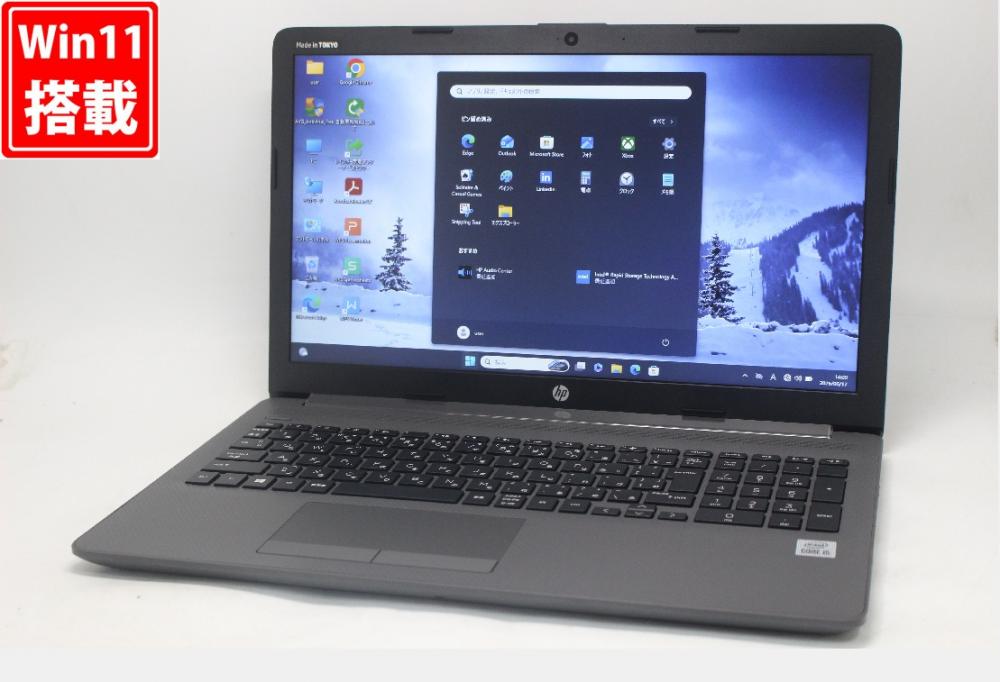 良品 15.6型 HP Notebook 250G7 Windows11 第10世代 i5-1035G1 8GB NVMe 256GB-SSD カメラ 無線 Office付き 中古パソコン 税無 管:1416w
