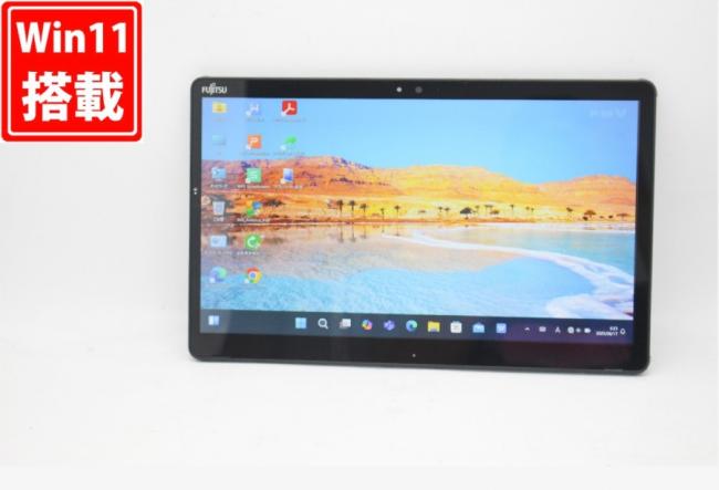 充放電回数3回  72時間 美品 フルHD 13.3型 タブレット Fujitsu ARROWS Tab Q739AB Windows11 八世代 i5-8365U 8GB 128GB-SSD カメラ 無線 Office付 中古パソコン 管:1628m