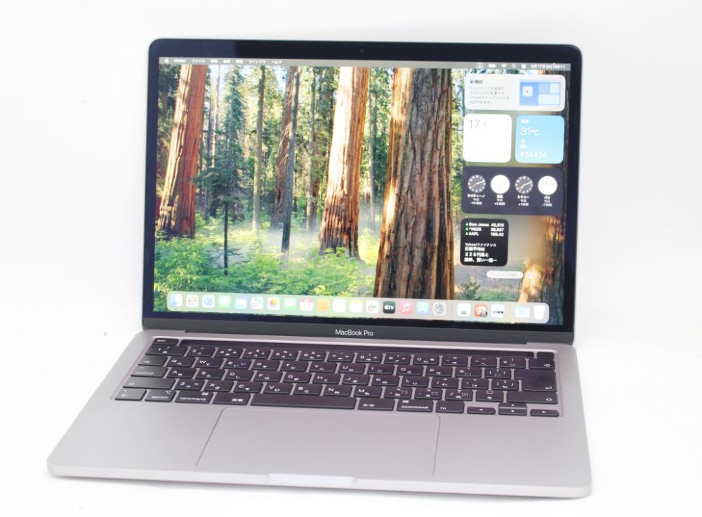 良品 2K対応 13.3型 Apple MacBook Pro A2251 (Touch Bar 2020)グレー macOS 15 Sequoia(正規Win11追加可) 第10世代 i5-1038ng7 16GB NVMe 512GB-SSD カメラ 無線 中古パソコン 管:1758k