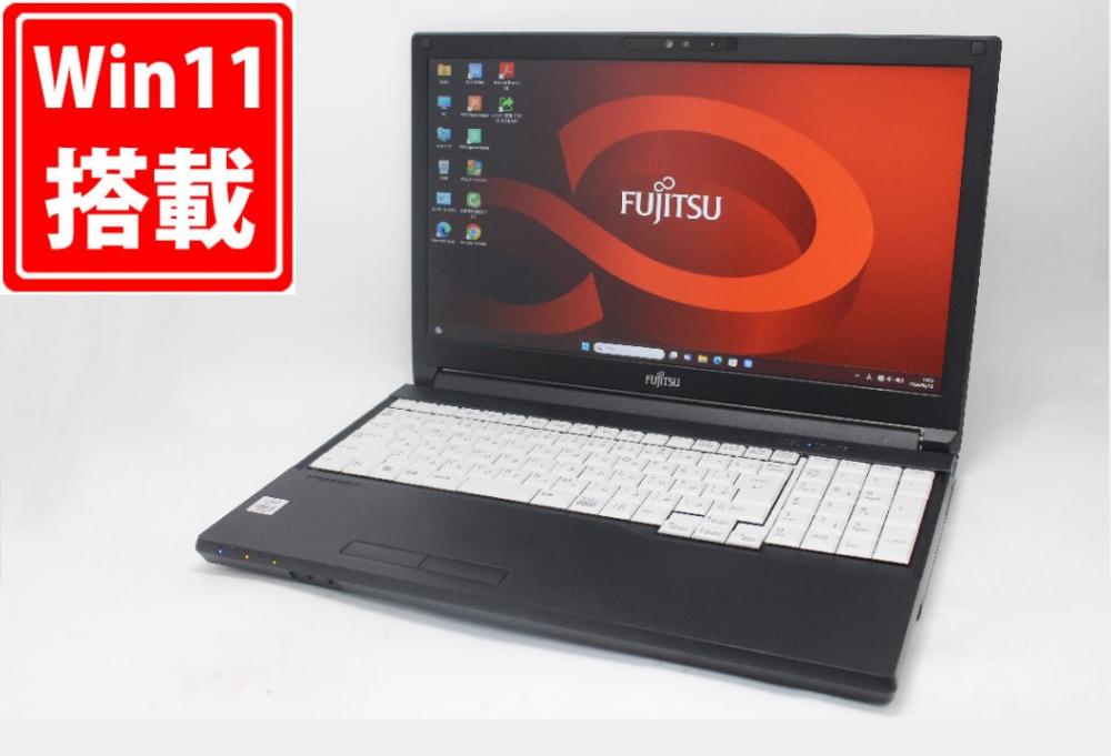 充放電回数6回 中古美品 フルHD 15.6型 Fujitsu LIFEBOOK A5510D Windows11 第10世代 i5-10210U 8GB 128GB-SSD カメラ 無線Wi-Fi6 Office付き 中古パソコン 管:1028m