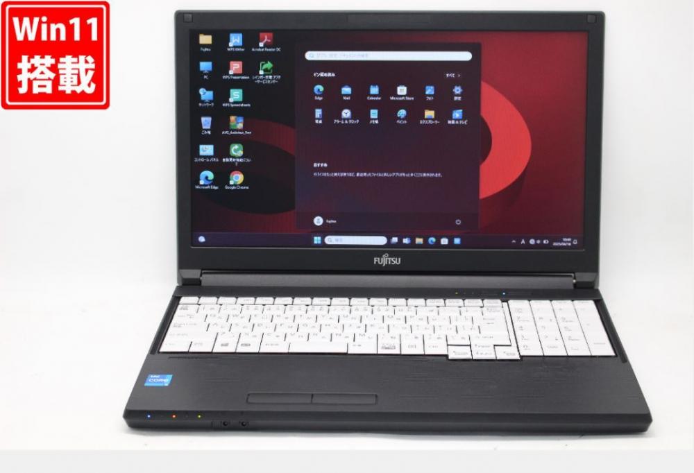 新品256GB-SSD 良品 15.6型 Fujitsu LIFEBOOK A5511G Windows11 第11世代 i5-1135G7 8GB カメラ 無線 Office付 中古パソコン  管:1032v