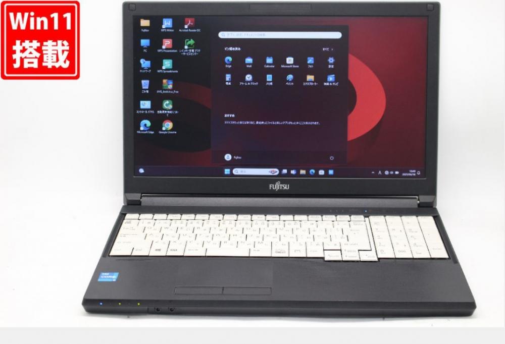 新品256GB-SSD 良品 15.6型 Fujitsu LIFEBOOK A5511G Windows11 第11世代 i5-1135G7 8GB カメラ Office付 中古パソコン 税無 管:1351v