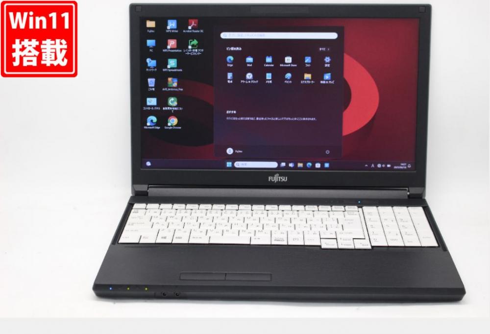 新品256GB-SSD 良品 15.6型 Fujitsu LIFEBOOK A5511G Windows11 第11世代 i5-1135G7 8GB カメラ Office付 中古パソコン 税無 管:1436v