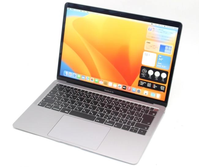 美品 2K対応 13.3型 Apple MacBook Air A1932 (2019年) グレー macOS 14 Sonoma(正規Win11追加可) 八世代 i5-8210Y 16GB NVMe 512GB-SSD カメラ 無線 中古パソコン 管:1451s