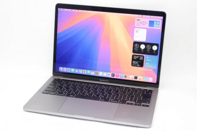 充放電回数93回  中古美品 2K対応 13.3型 Apple MacBook A2289 2020 (Touch Bar)グレー macOS 15 Sequoia(正規Win11追加可) 八世代 i5-8257U 8GB NVMe 256GB-SSD カメラ 無線 中古パソコン 管:1556h