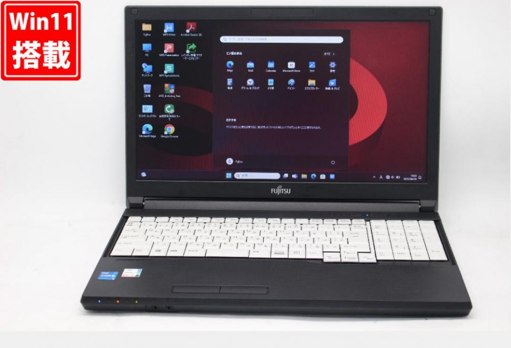 新品256GB-SSD 良品 15.6型 Fujitsu LIFEBOOK A5511G Windows11 第11世代 i5-1135G7 8GB Office付 中古パソコン 税無 管:1619v