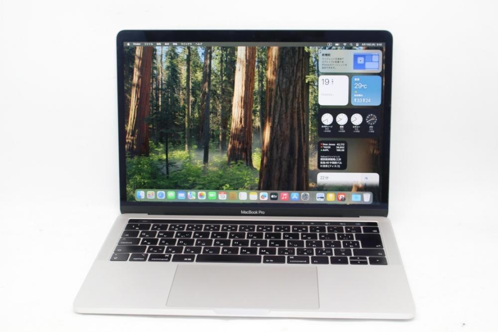 良品 2K対応 13.3型 Apple MacBook Pro A1989(Touch Bar2019) macOS 15 Sequoia(正規Win11追加可) 八世代 i5-8279u 8GB NVMe 256GB-SSD カメラ 無線 中古パソコン 管:0916k