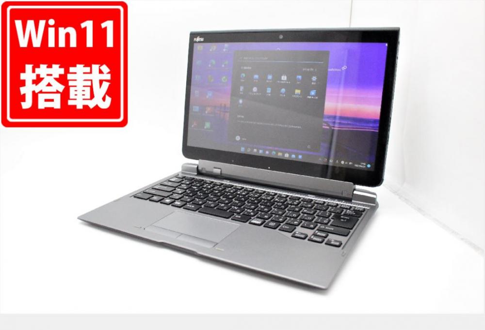 1020時間 良品 フルHD タッチ 13.3型 Fujitsu ArrowsTab Q737P Windows11 七世代 i5-7300U 4GB 128GB-SSD カメラ 無線 Office付 中古パソコン