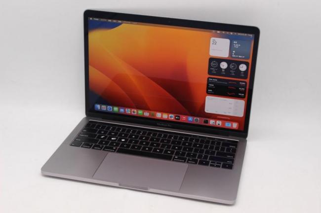 充放電回数86回  中古良品 2K対応 13.3型 Apple MacBook Pro A2159 2019(Touch Bar)グレー macOS Ventura(正規Win11追加可) 八世代 i7-8557U 16GB NVMe 256GB-SSD カメラ 無線 中古パソコン