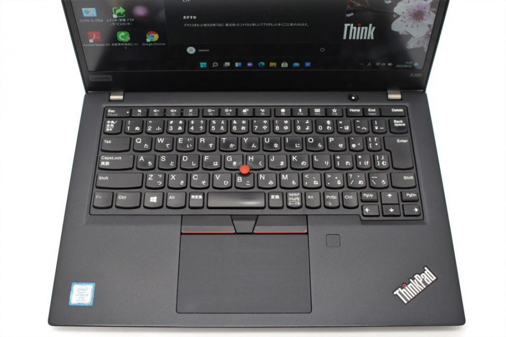  973時間 良品 フルHD 13.3型 Lenovo ThinkPad x390 Windows11 八世代 i5-8365U 8GB  256GB-SSD カメラ 無線 Office付 中古パソコン 税無