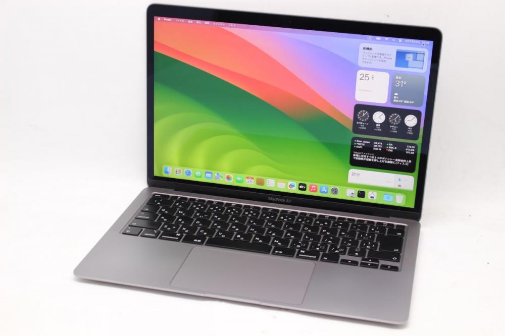 中古美品 2K対応 13.3型 Apple MacBoko Air A2179 (2020年) グレー macOS 14 Sonoma(正規Win11追加可) 10世代 i7-1060NG7 16GB NVMe 1TB-SSD カメラ 無線 中古パソコン 管:1608h