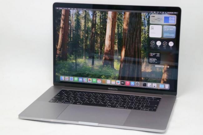 中古 2.8K液晶 15.4型 Apple MacBook Pro A1990 Mid-2018 (Touch Bar) グレー macOS 15 Sequoia(正規Win11追加可)  i7-8750H 16GB NVMe 256GB-SSD Radeon Pro 555x 管:1750h