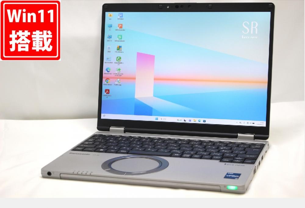 中古良品 フルHD 12.4型 Panasonic Let's note CF-SR3T12AS Windows11 12コア 第12世代 i7-1270P 16GB NVMe 512GB-SSD カメラ 無線Wi-Fi6 Office付き 中古パソコン 管:1867w