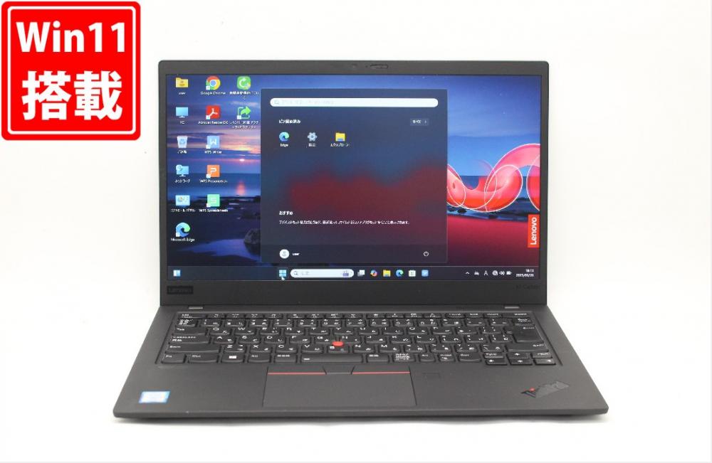 良品 フルHD 14型 Lenovo ThinkPad X1 Carbon 7th Gen Windows11 第8世代 i5-8365U 8GB NVMe 256GB-SSD カメラ LTE 無線 Office付き 中古パソコン 管:1821j