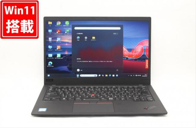 良品 フルHD 14型 Lenovo ThinkPad X1 Carbon 7th Gen Windows11 第8世代 i5-8365U 8GB NVMe 256GB-SSD カメラ LTE 無線 Office付き 中古パソコン 管:1821j