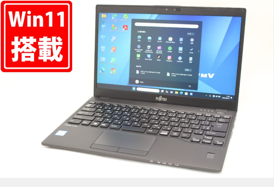 良品 フルHD タッチ 13.3型 Fujitsu LIFEBOOK U939A Windows11 第8世代 i5-8365U 8GB 128GB-SSD カメラ 無線 Office付き 中古パソコン 管:1151m