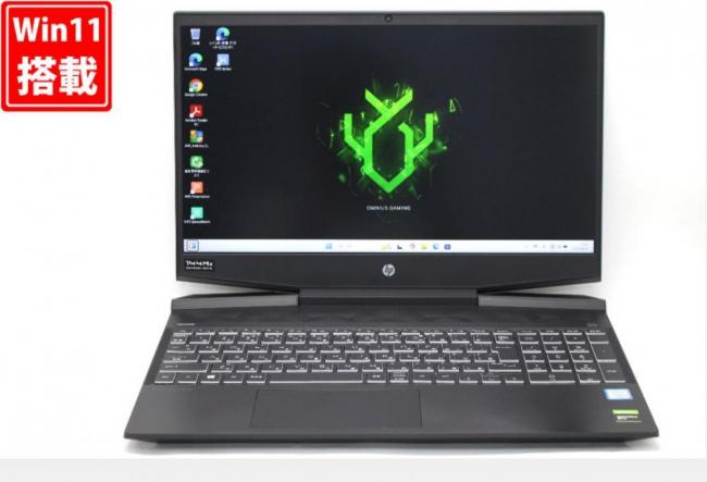 ゲーミングPC  中古 フルHD 15.6型 HP Pavilion Gaming 15-dk Windows11 第9世代 i7-9750h 16GB NVMe 256GB-SSD + 1TB-HDD NVIDIA GeForce GTX 1660Ti with Max-Q カメラ 無線 Offi